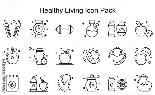 Healthy Living Icon Set