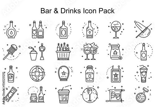 Bar & Drinks Icon Pack