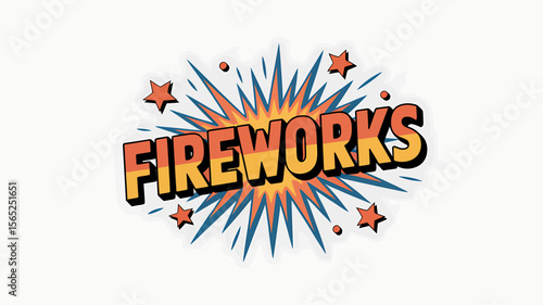 Cartoon Fireworks Logo A vibrant, explosive design