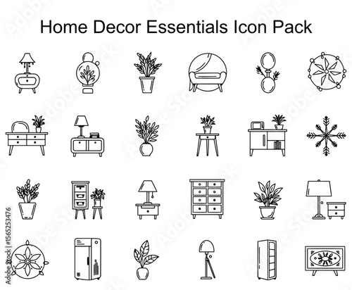 Home Decor Essentials Icon Pack