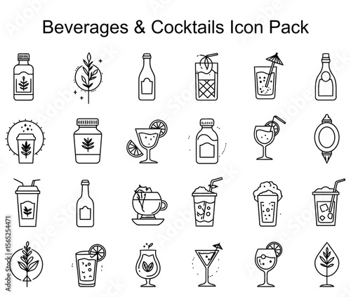 Beverages & Cocktails Icon Pack