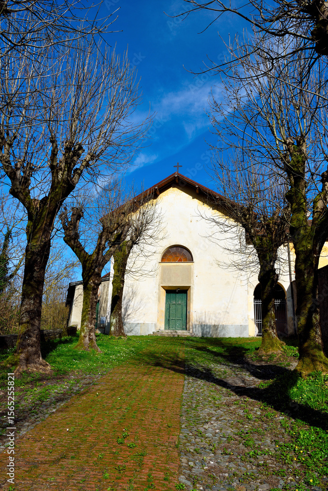 Fototapeta premium The Capuchin convent complex, home of the Pinacoteca voltaggio piemonte italy