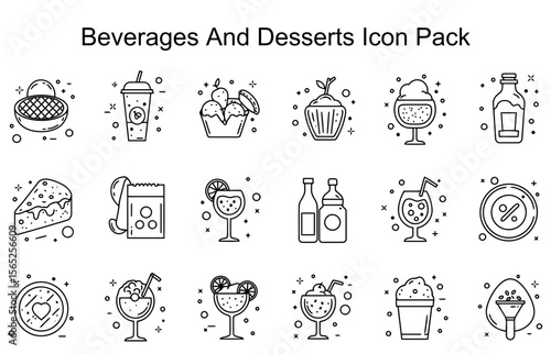 Beverages and Desserts Icon Pack