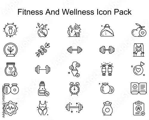 Fitness and Wellness Icon Pack