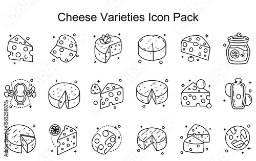 Cheese Varieties Icon Pack