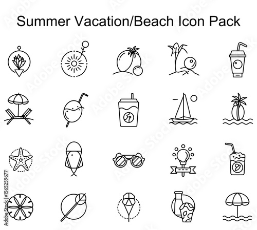Summer Vacation/Beach Icon Pack
