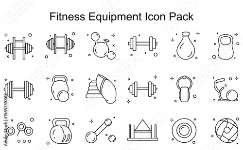 Fitness Equipment Icon Pack