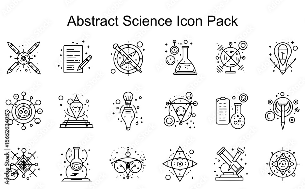 Obraz premium Abstract Science Icon Pack