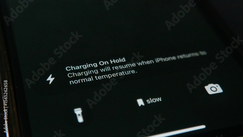 Overheating Smartphone Screen with 