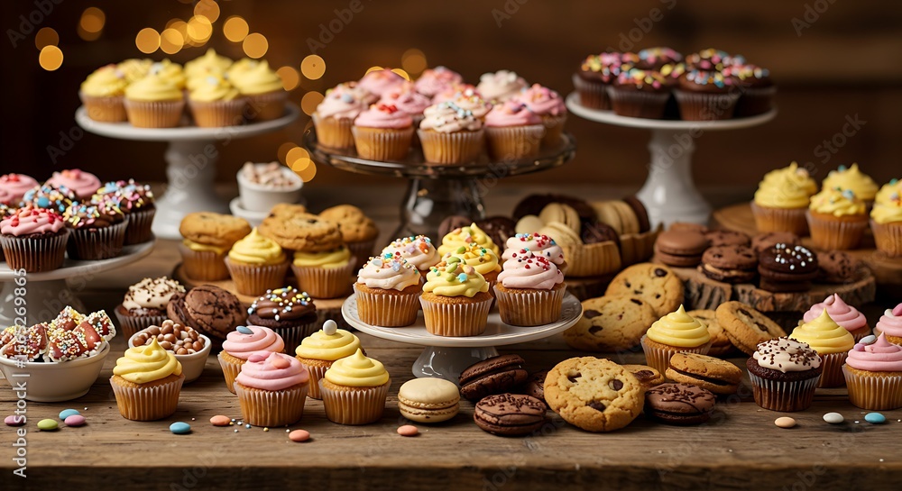 cupcakes with cream and chocolate cupcakes with cream and chocolate