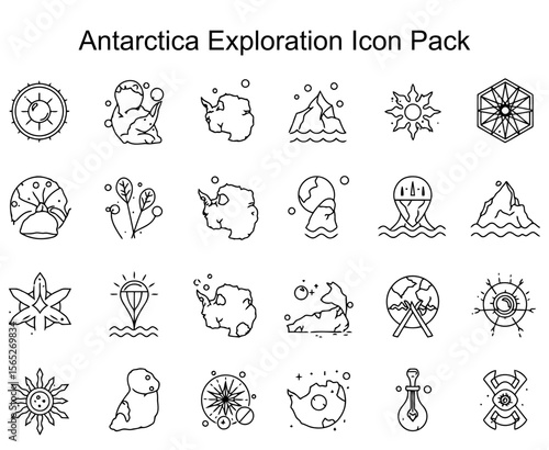 Antarctica Exploration Icon Pack