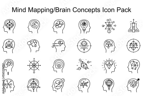 Mind Mapping/Brain Concepts Icon Pack