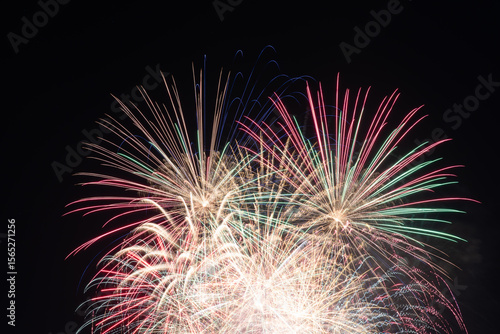 fireworks in the night sky