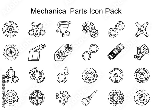 Mechanical Parts Icon Pack