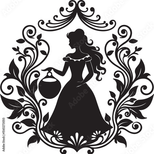 gril with black dress