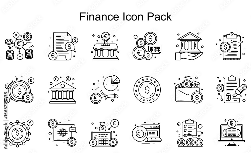 Fototapeta premium Finance Icon Pack