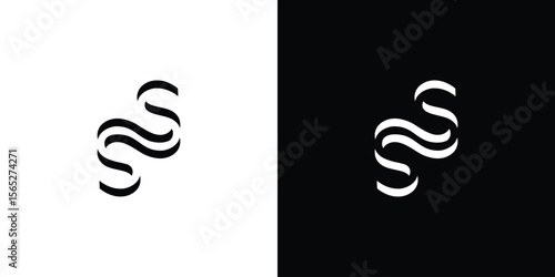 modern and unique letter SS initials logo design