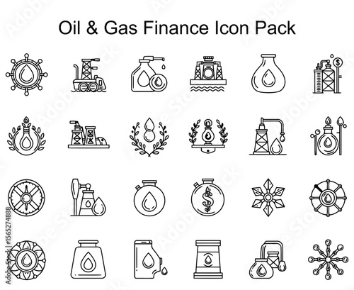Oil & Gas Finance Icon Pack