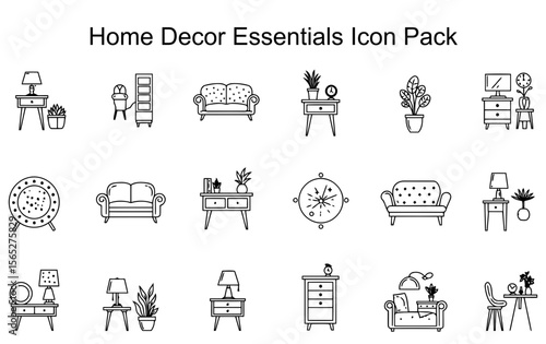 Home Decor Essentials Icon Pack