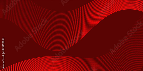 Elegant red abstract background with smooth flowing wave lines, creating a dynamic and stylish visual. perfect for branding, marketing, or digital content.