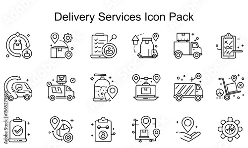 Delivery Services Icon Set