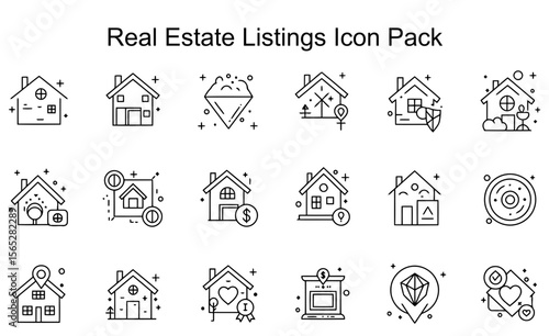 Real Estate Listings Icon Pack