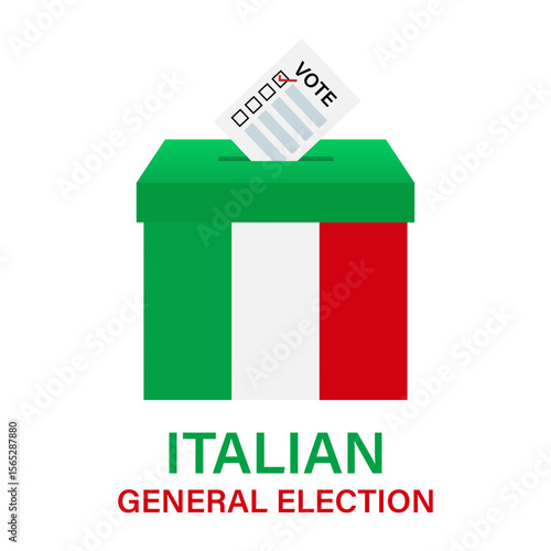Election in the Italy. Election Concept. Vector Illustration.	