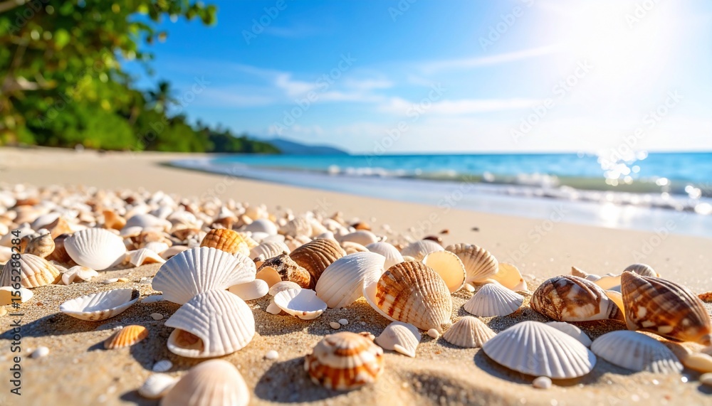 Seashells on a Tropical Beach Paradise Seashells on a Tropical Beach Paradise