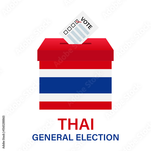 Election in the Thailand. Election Concept. Vector Illustration.	