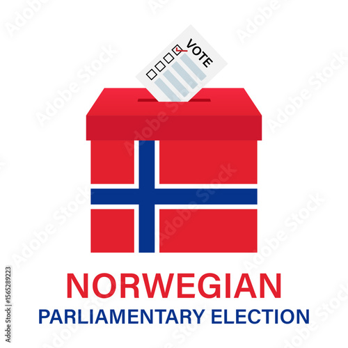 Election in the Norway. Election Concept. Vector Illustration.	