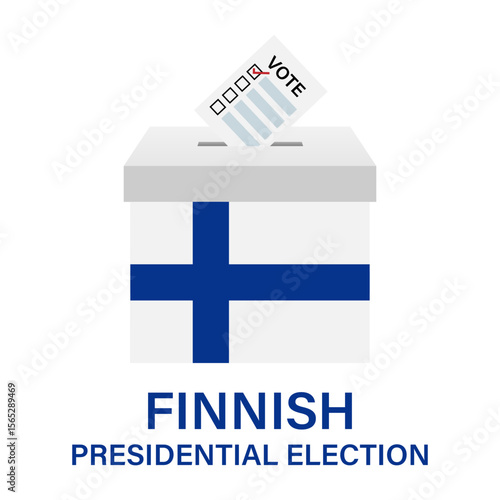 Election in the Finland. Election Concept. Vector Illustration.	