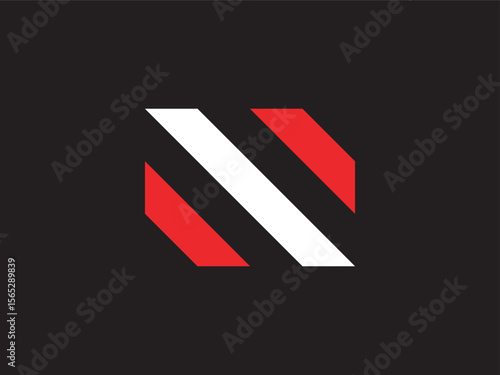 Free Download Geometric Minimalist Stripes in Red, White, and Black Abstract Background - GFXLoad