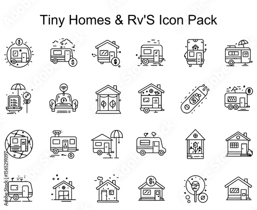 Tiny Homes & RVs Icon Pack