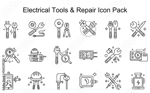 Electrical Tools & Repair Icon Pack