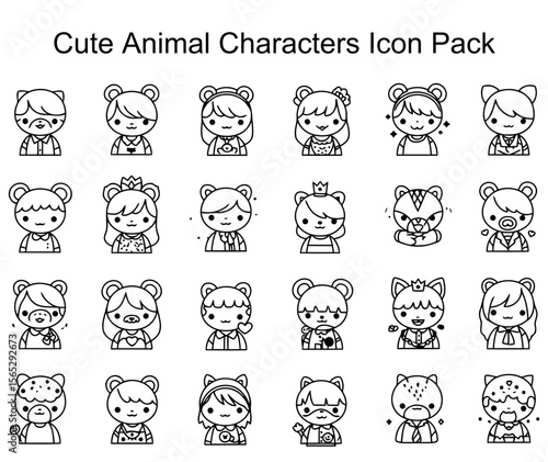 Cute Animal Characters Icon Pack