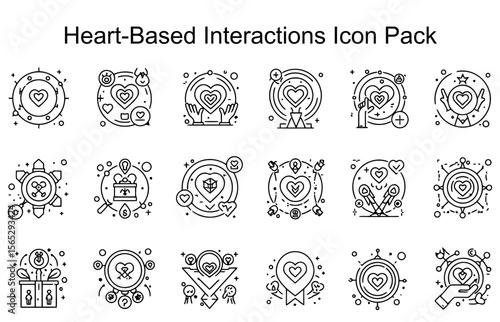 Heart-Based Interactions Icon Pack