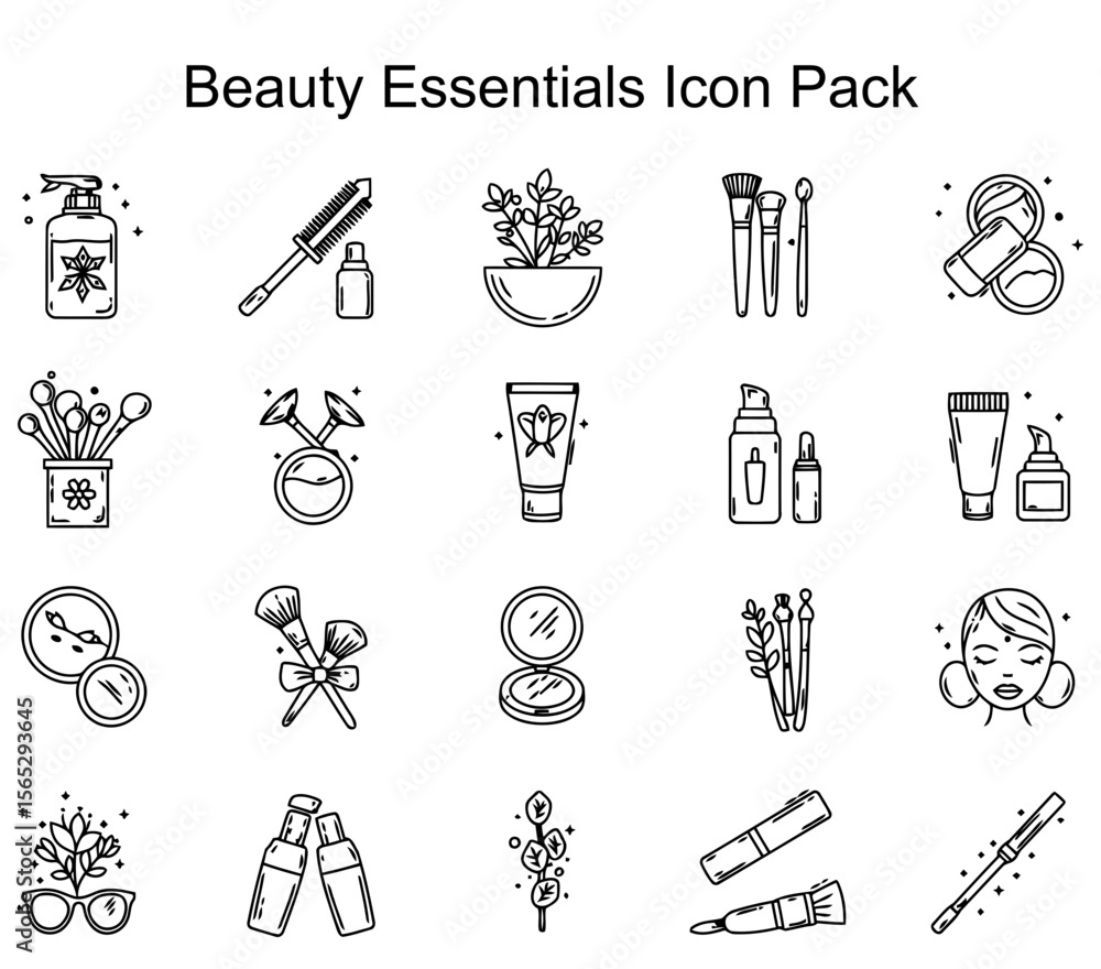 Obraz premium Beauty Essentials Icon Pack