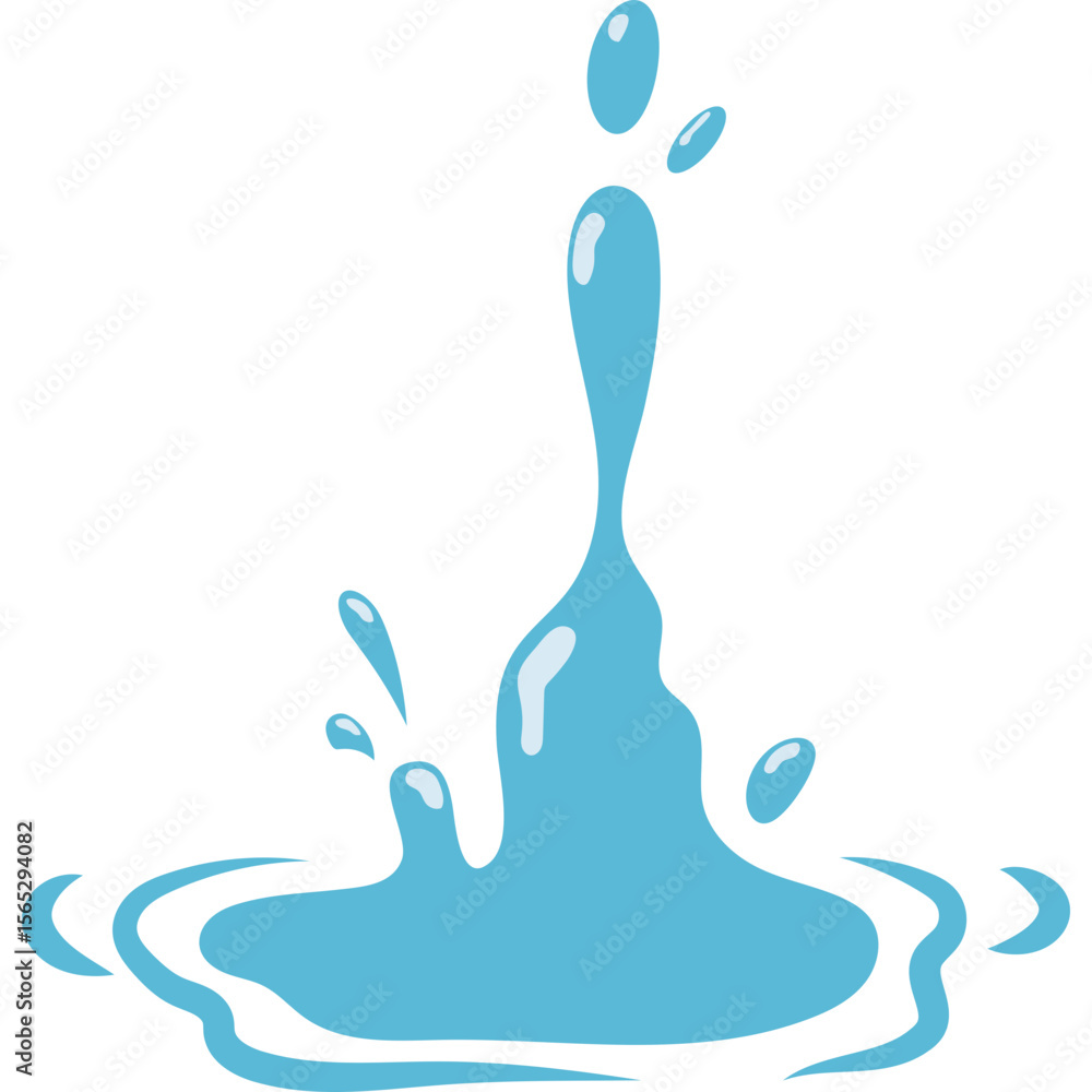 Obraz premium Drop Water Splash Illustration