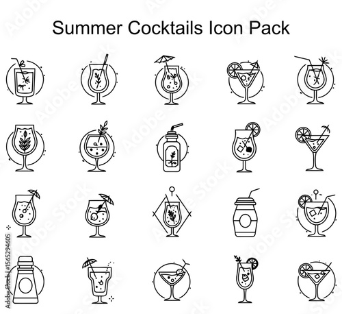 Summer Cocktails Icon Pack