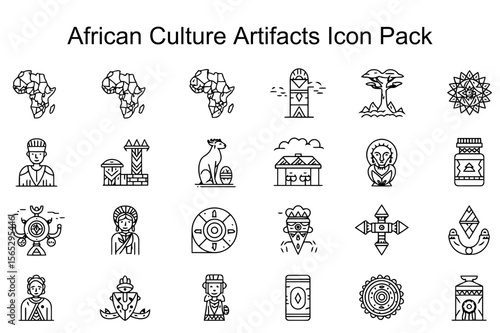 African Culture Artifacts Icon Pack