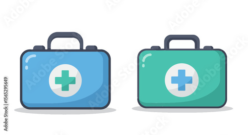 First Aid Kit Icon - Flat Medical Vector