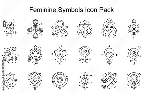 Feminine Symbols Icon Pack