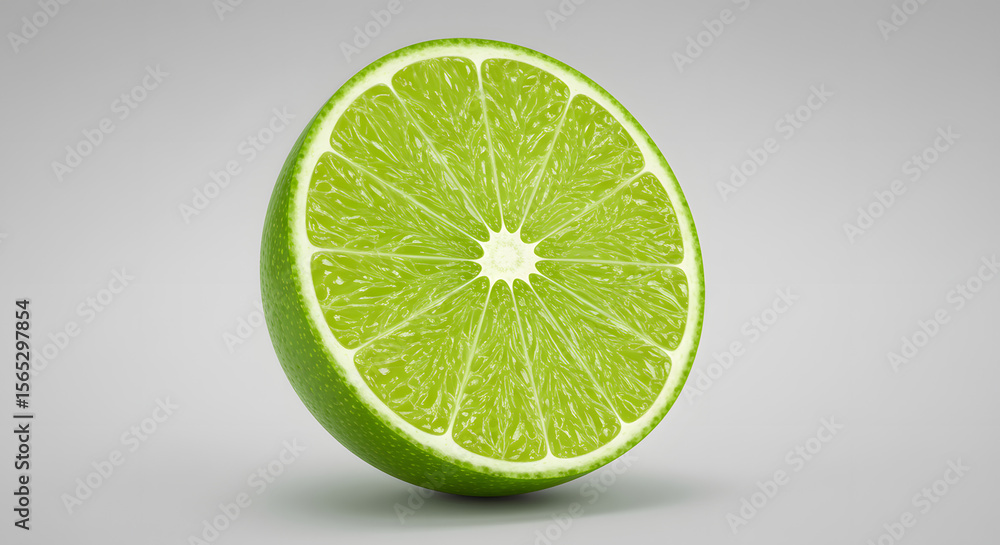 Fresh Lime Slice on White Background fruit Fresh Lime Slice on White Background fruit