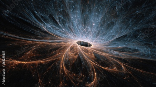 Fractal abstract background architecture lines expanding endlessly mathematical precision cosmic symmetry