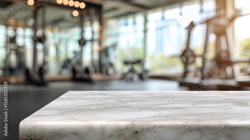 Wallpaper Mural The empty concrete table top with a blurred background of a gym	 Torontodigital.ca