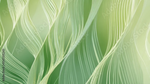 Organic abstract background architecture lines mimicking vines biophilic design soft green hues