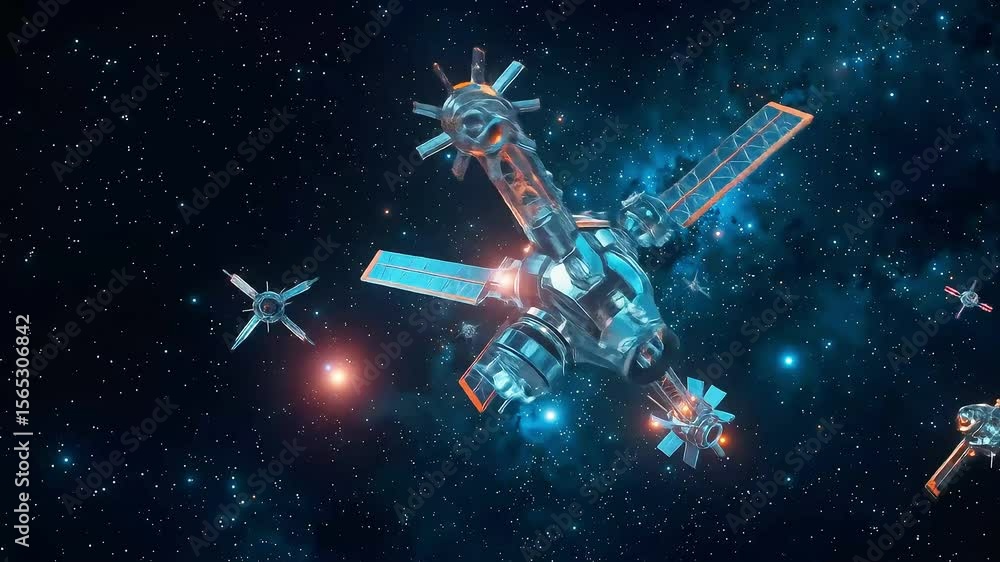 Futuristic spacecraft exploring a vibrant galaxy filled with stars and cosmic phenomena Futuristic spacecraft exploring a vibrant galaxy filled with stars and cosmic phenomena