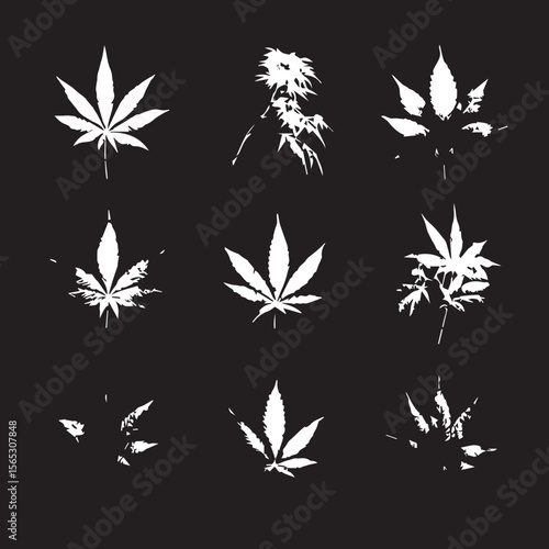 cannabis leaf silhouette