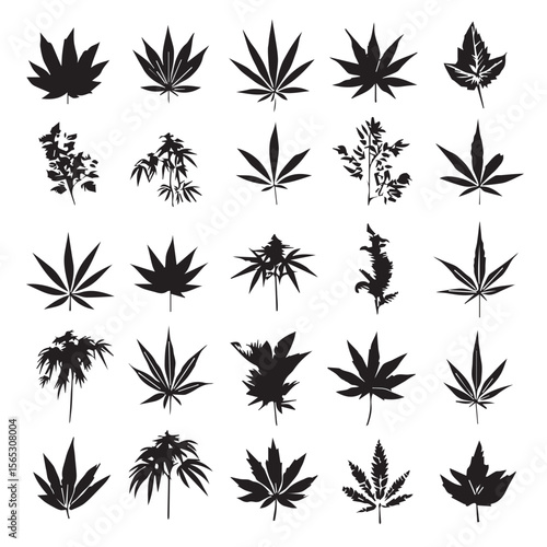 cannabis leaf silhouette