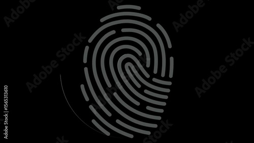 Video of a generic fingerprint moving on a black background	